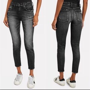 Moussy Black Cropped Denim Jeans